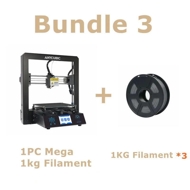 Mega--Add3kg ANYCUBIC I3 Мега 3d принтер комплект большой печати размера плюс металлический каркас 3D Drucker Impresora - Цвет: Mega--Add3kg