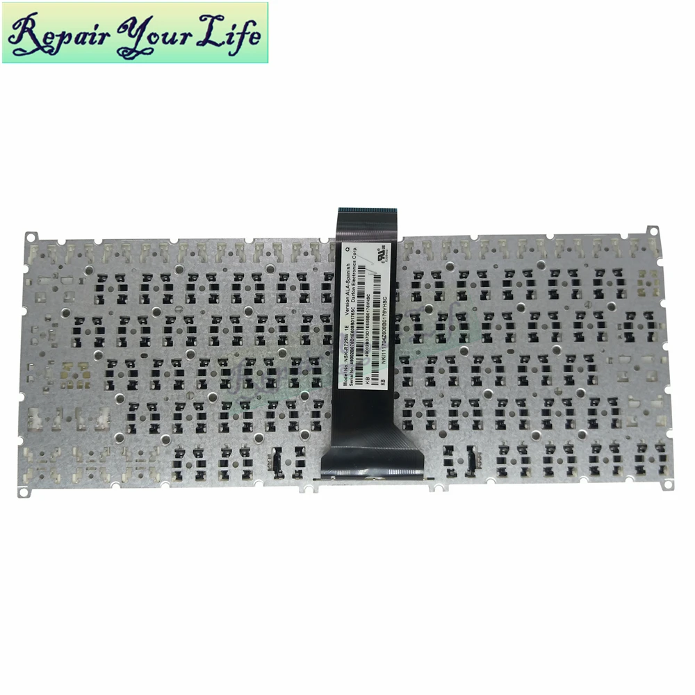 Teclado do Portátil para Acer v5 122 V5122p V5-132 132p V13 V3371 E11 E3-112 E3-111 R3-131 N15w5 la Latina Nsk-r72sw Branco - Imagem 5
