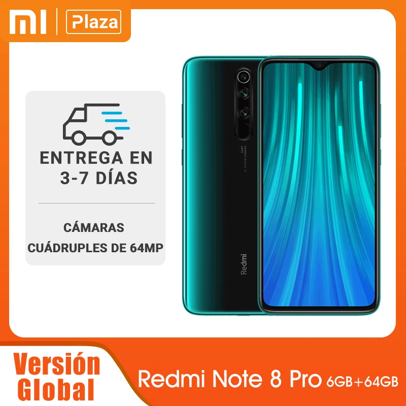 Глобальная версия Xiaomi Redmi Note 8 Pro 6 ГБ 64GB128GB64 МП Quad камерами Процессор MTK Helio G90T