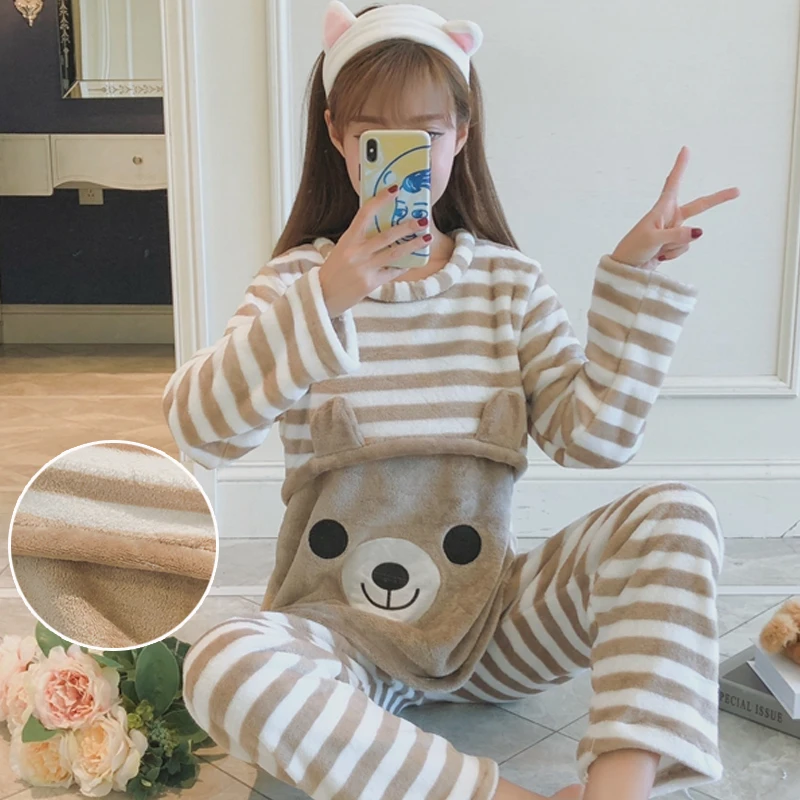 RYT aoni 3066-8 Для женщин пижамный комплект зимний средства ухода за кожей Фланелевая пижама, одежда для сна, уход за матерью из хлопка и льна платье Для женщин одежда для сна Беременность домашняя одежда для женщин - Цвет: RYT aoni 3066-8