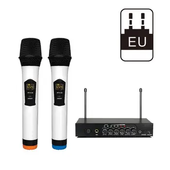 

Professional Dual Wireless Microphone System Stage Performances Wireless Microphone Handheld Wireless Dynamic Microphone