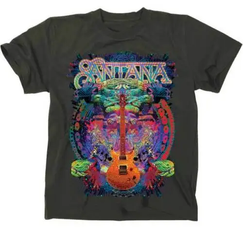 

Santana Spiritual Soul Tree Guitar Adult Music Band Rock T Tee Shirt SAN-1028