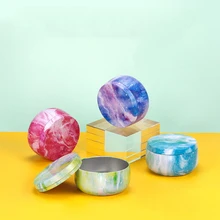 

4PCS 6oz Empty Tinplate Box Round Metal Candle Tins Cans Jars Containers for Essential Oil Soy DIY Candle Making Candy Storage