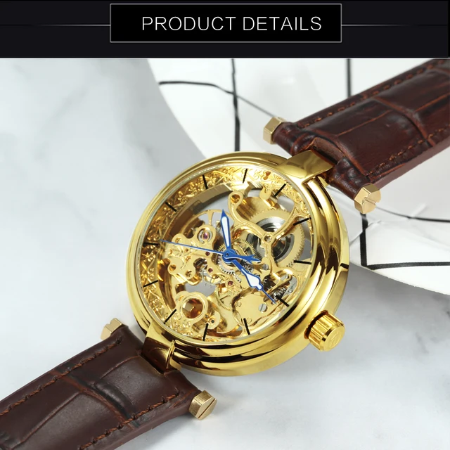 FORSINING Fashion Mechanical Watch for Women Casual Automatic Lady Watches Luxury Leather Strap Couple Unisex Wristwatches Gift 4