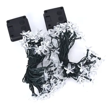 

5m 8m 10m Peach Flower Solar Lamp Power LED String Lights 6V Christmas Decor For Outdoor