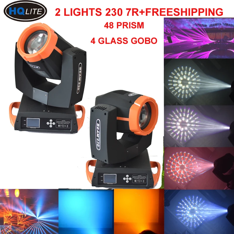 

Beam 230W 7R Moving Head Light 48 prism 8+16+24 Disco Lights for DJ Club wedding Nightclub Party DMX Stage Light