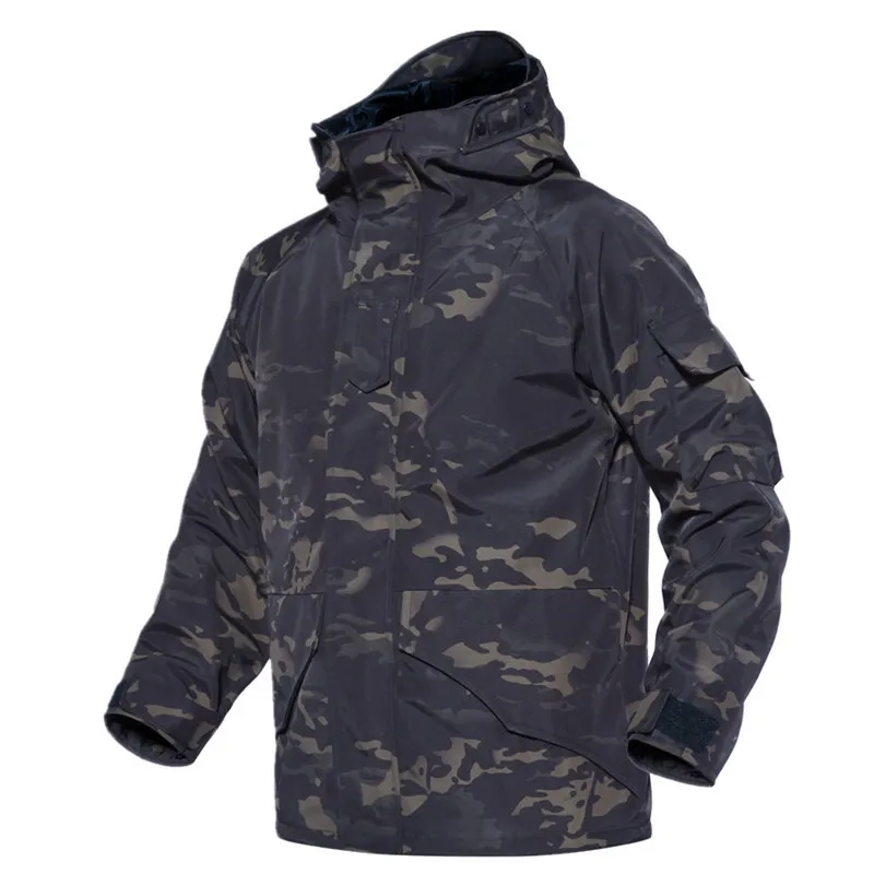 

Winter G8 Mens Camouflage Waterproof Tactical Jacket Coat Military Hooded Windproof Fleece Thicken Cambat Windbreaker