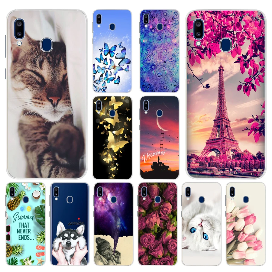 Цветной чехол-накладка для Samsung Galaxy A20E A20 чехол Samsun E 20e A20e Aurora задняя панель |
