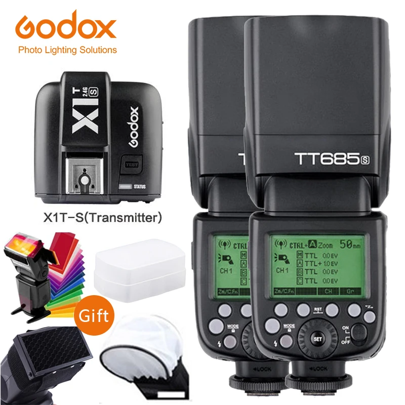 Вспышка для камеры Godox TTL TT685S 2 4G Беспроводная HSS 1/8000s GN60 + фотопередатчик Sony a77II a7RII
