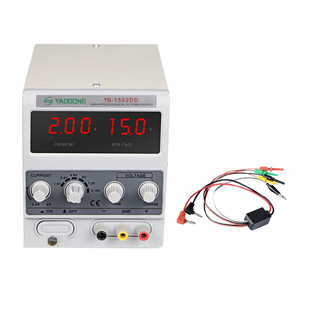 Источник питания Yaogong 1502DD, 15 в, 2 А, переменный ток в постоянный ток, регулируемый дисплей для восстановления фотографий