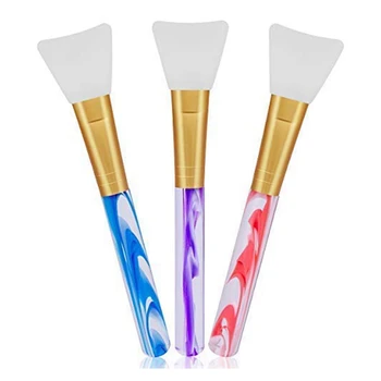 

3 Pcs Silicone Face Mask Brushes, Flexible Facial Mud Mask Applicator Brush for Mud, Clay, Charcoal Mixed Mask