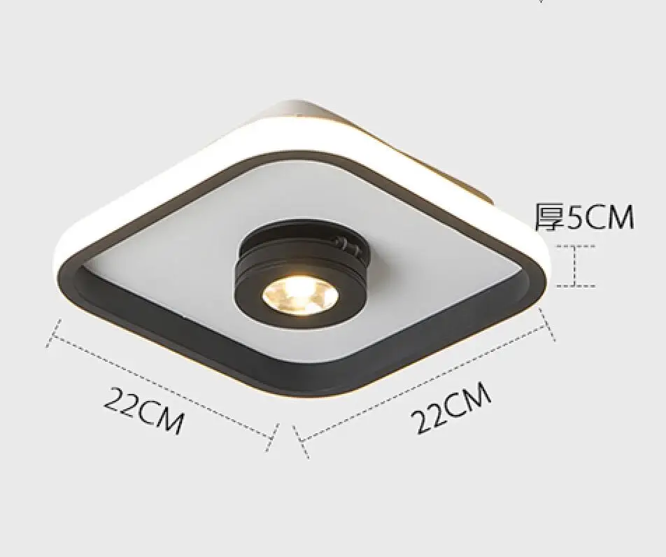 Square 3 as image LICAN Modern LED Ceiling Lights for bedroom bedside Aisle corridor balcony Entrance Modern LED Ceiling Lamp - Цвет корпуса: Square 3 as image