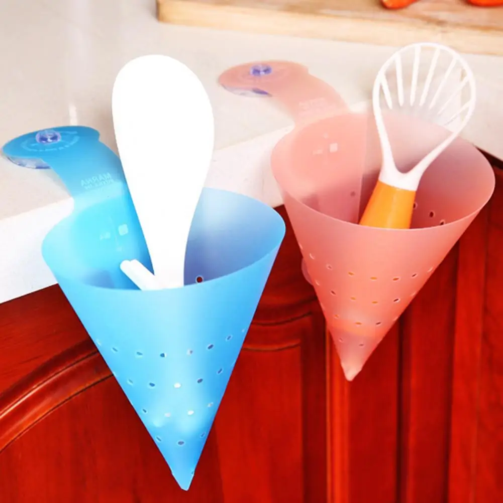 Kichen Filter Self-standing Foldable Sink Waste Drain Basket Funnel Food Waste Strainer Filter Anti-Blocking Device Accessories