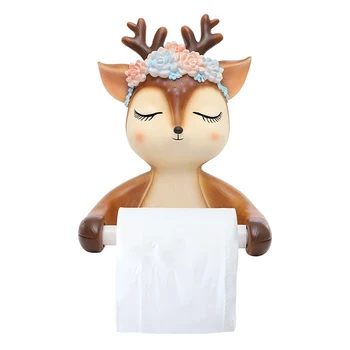 

New 2020 Creativity Wet Tissue Box Deer Baby Roll Tissue Box Baby Paper Storage Box Plastic Dust-proof with Lid Tissue Box
