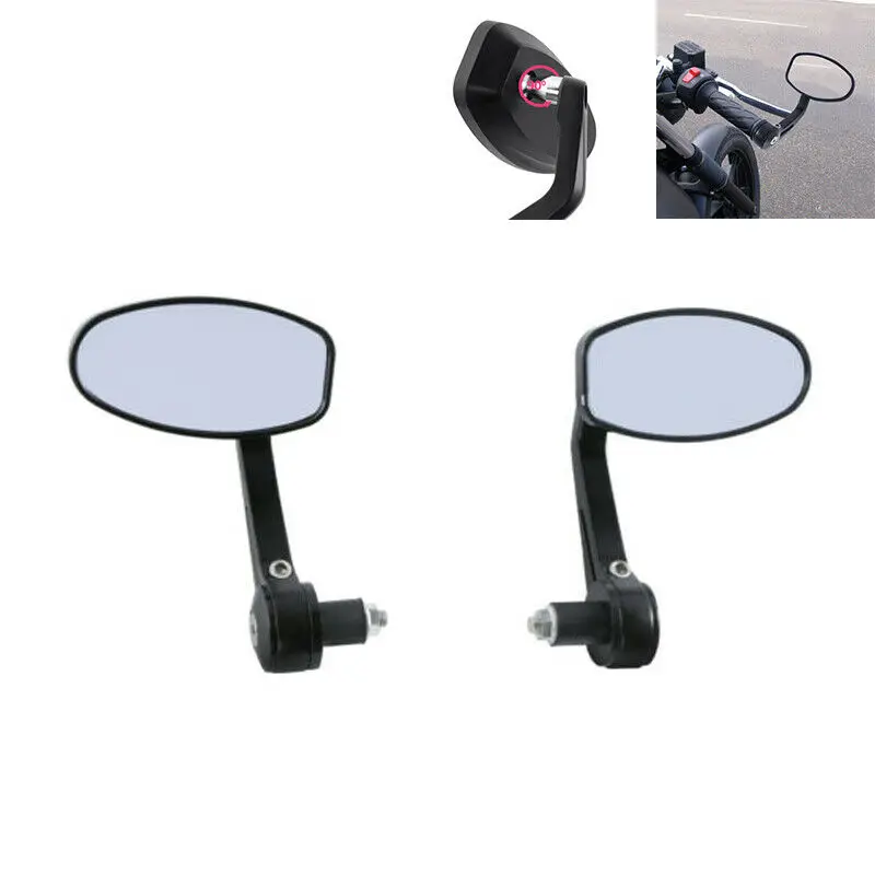 Motorcycle 7/8" 22mm Handle Bar End Rear View Mirror For Harley Ducati Bmw Honda Suzuki Yamaha Cruiser Street Sports bikes | Автомобили