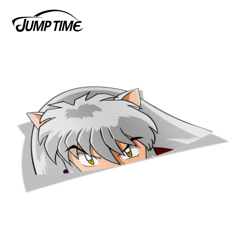 Прыгать время 13 см x 7 8 Inuyasha Аниме наклейки для автомобиля Waifu мотор ноутбук