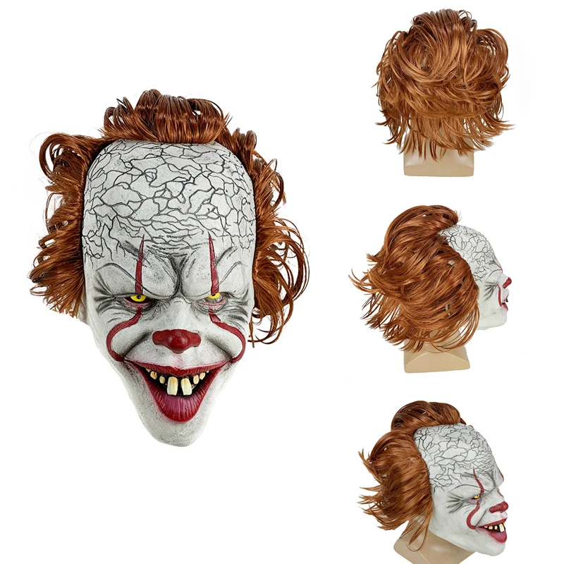 Дропшиппинг маска Стивен Кинг это маска Pennywise ужас клоун Джокер маска клоуна Хэллоуин косплей костюм реквизит