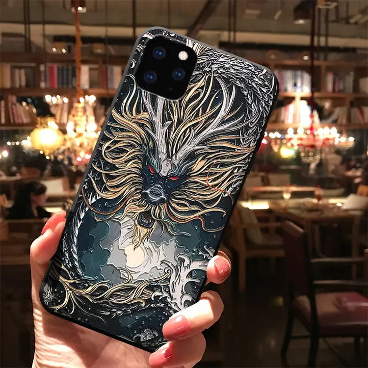 8 Чехол с тиснением под старину для Iphone 11 PRO MAX XS MAX XR X, чехол для 6 6 S 7 8 Plus, мягкий чехол - Цвет: 8