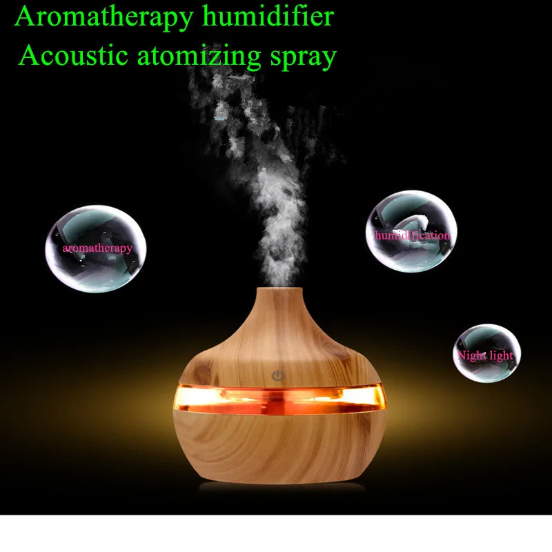 

300ml USB Electric Aroma air diffuser wood Ultrasonic air humidifier Essential oil Aromatherapy cool mist maker for home