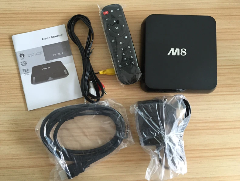 Full HD 1080P 4K Ultra Clear M8S Android tv Box с пультом дистанционного управления Поддержка нескольких языков HDMI Беспроводной Wi-Fi Смарт ТВ-бокс
