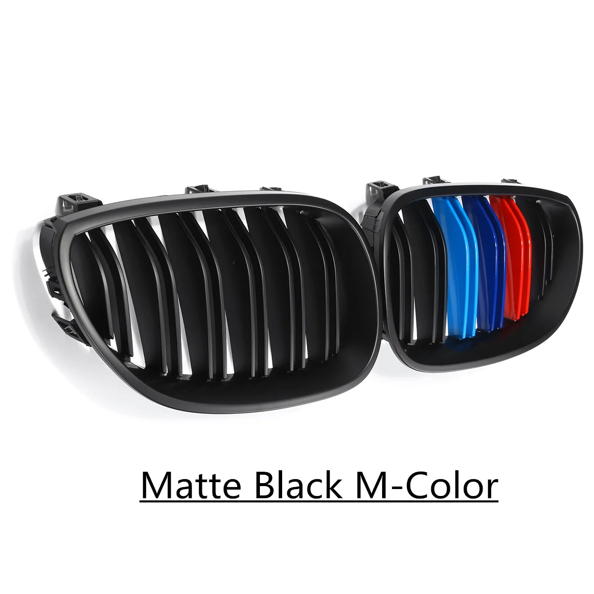Матовая и глянцевая черная m-цветная сменная Автомобильная Передняя почечная решетка гоночная Спортивная решетка для BMW E60 2003-2006 2007 2008 2009 2010 - Цвет: Matte Black