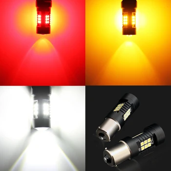 

2Pcs 21W Led 1156 Ba15S Led Bulbs Car Lights 1200Lm Turn Signal Reverse Brake Light R5W 2835 Leds 12V 24V Automobiles Lamp