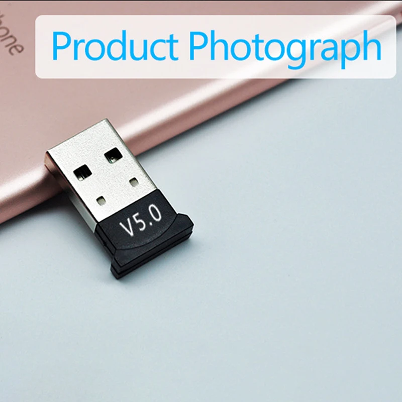 Bluetooth адаптер 5,0 USB Настольный компьютер Бесплатный привод Bluetooth аудио приемник ключ Музыкальный Аудио приемник передатчик