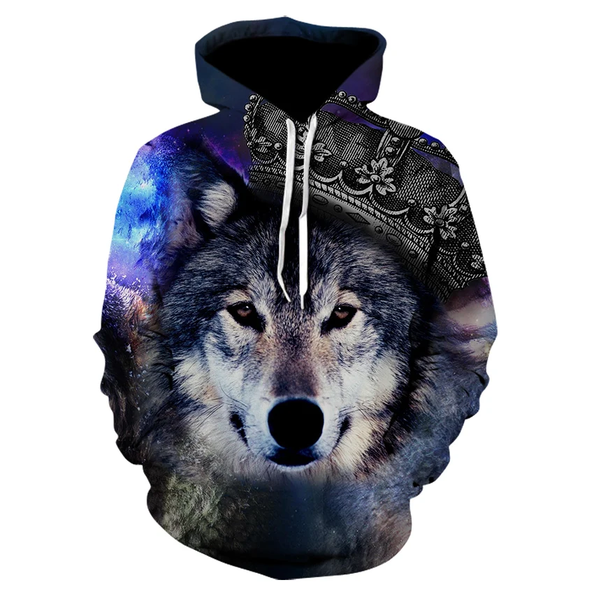 WE-492 3d принт с белым животным волком, толстовка с капюшоном, мужские повседневные толстовки, мужские и женские осенние зимние пуловеры, толстовки Harajuku, спортивный костюм - Цвет: WE-492
