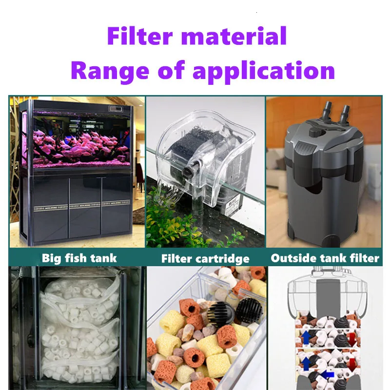420g/bag White Nanotech Ring Fish Tank Aquarium Biological Filter Material House Media Aquarium Accessories