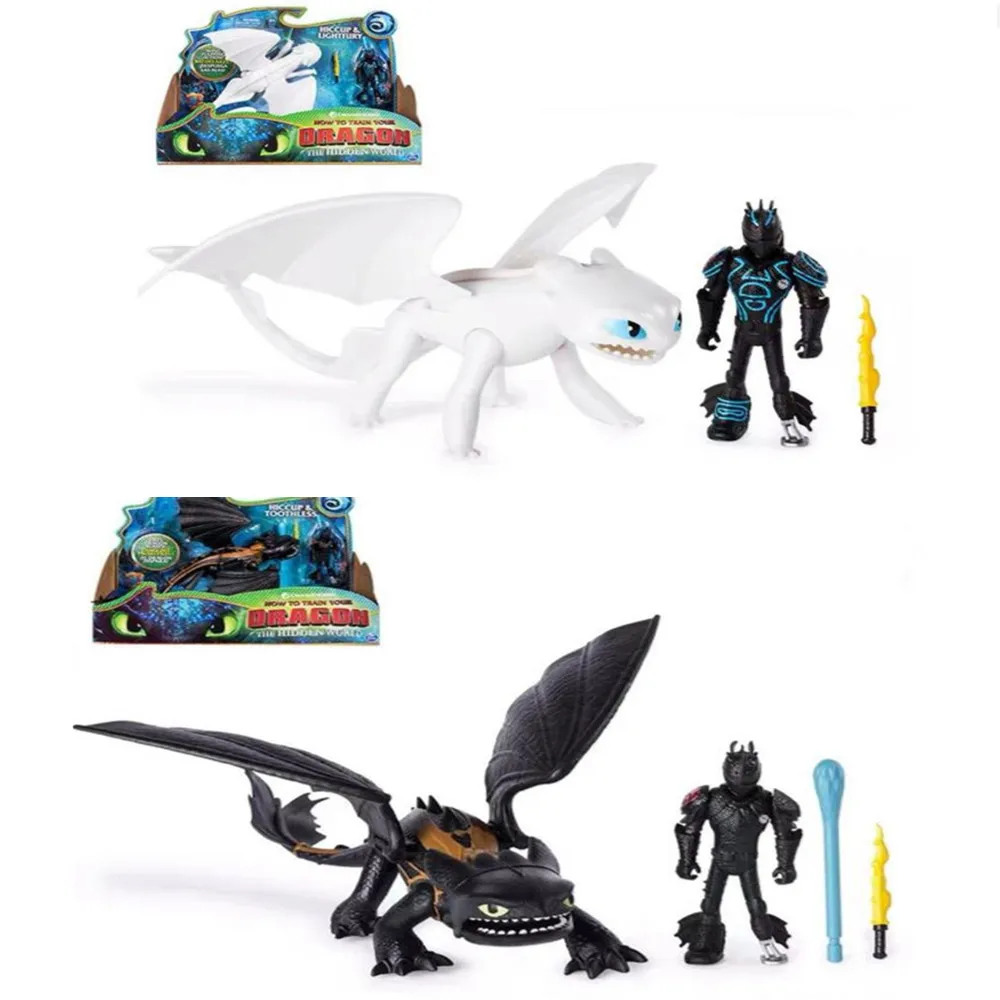 

1 set Cartoon How To Train Your Dragon Action Figures PVC Model Can Activities Joint Wings Launching Kid Gift Toy