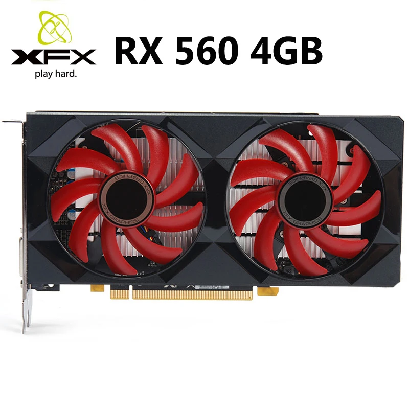 XFX RX 560 4 ГБ GDDR5 видеокарты для AMD 500 RX560D VGA Видеокарта RX560 4GB 564 4G HDMI DVI 7000 МГц PCI 3 0