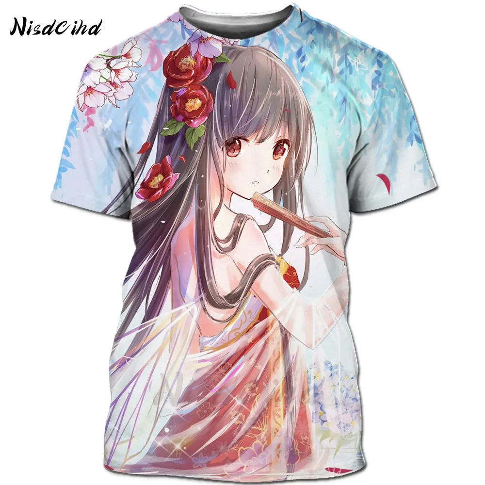 Hentai Shirt Men 3d Print Japan Sexy Girl Anime T Shirt Short Sleeve T-shirt Waifu Bikini Cosplay Hip-Hop Streetwear Funny Shirt (17)