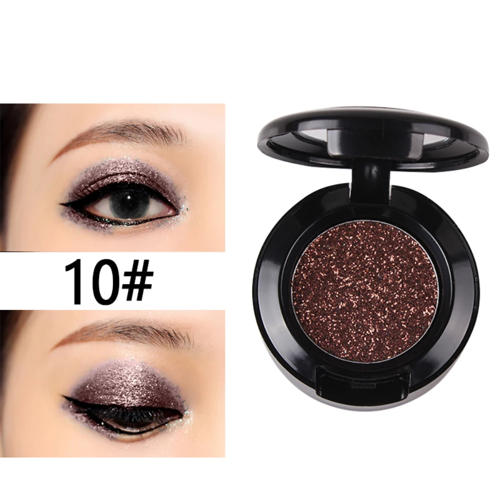 10 MISS ROSE, 27 цветов, блестки, блестящие тени для век, красота, монохромные мерцающие тени для век, палитра, блеск, пигмент, Косметика для макияжа, TSLM2 - Цвет: 10