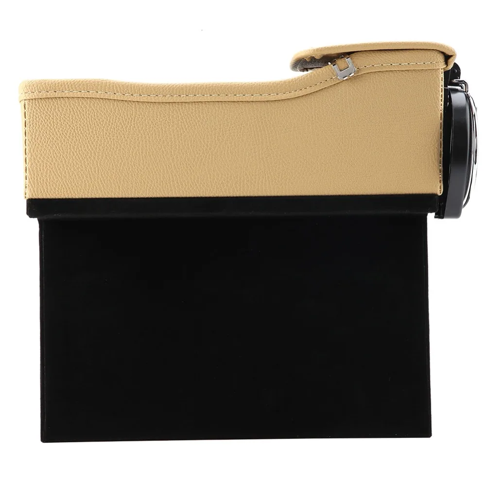 Multi-function Leather Car Storage Box Right Seat Crevice Storage Box Car Pocket Organizer Box Increases in-car storage space