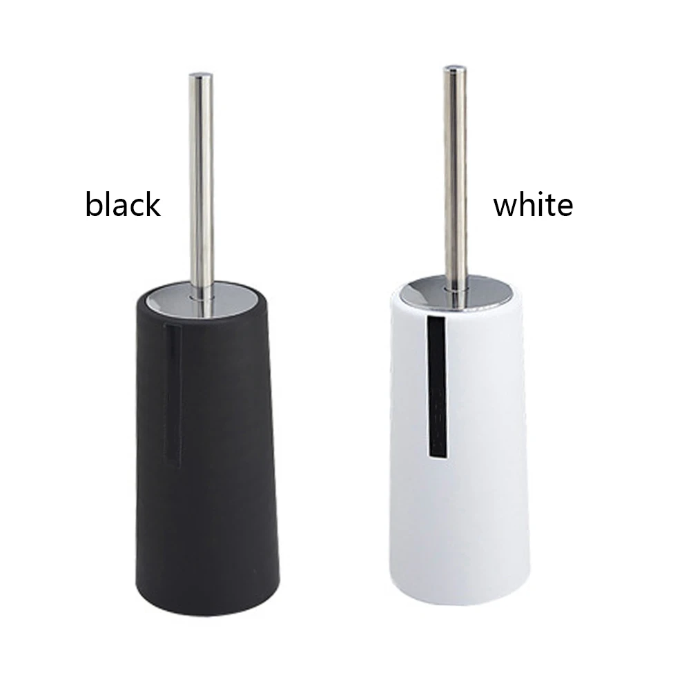 

Stainless Steel Portable Lavatory Toilet Brush With Holder For Toilets Durable Plastic Bathroom Accessories Set