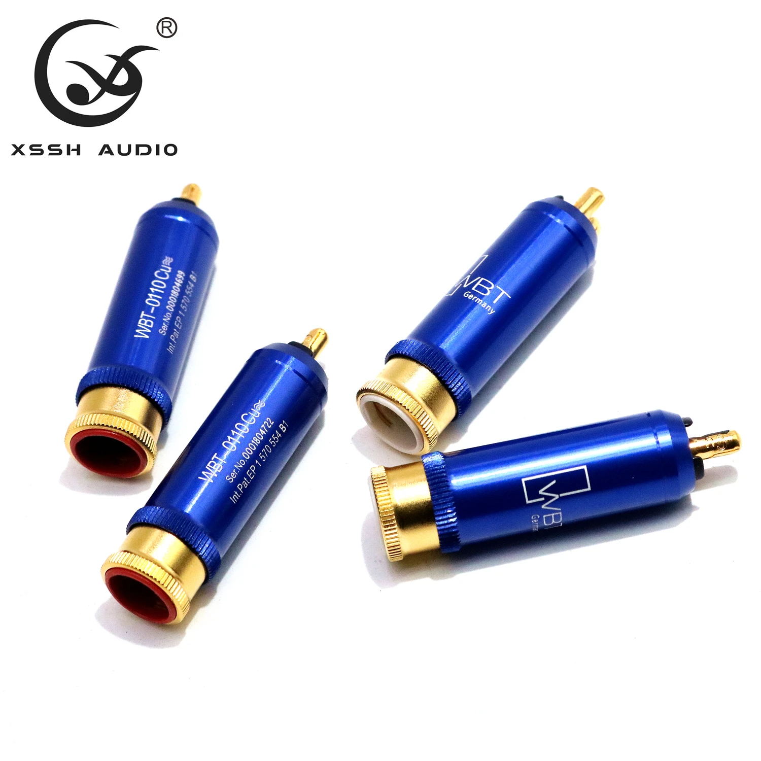 XSSH аудио 4 шт. WBT-0110Cu nextgen signature RCA набор из 4 шт. медный высококачественный разъем штекер