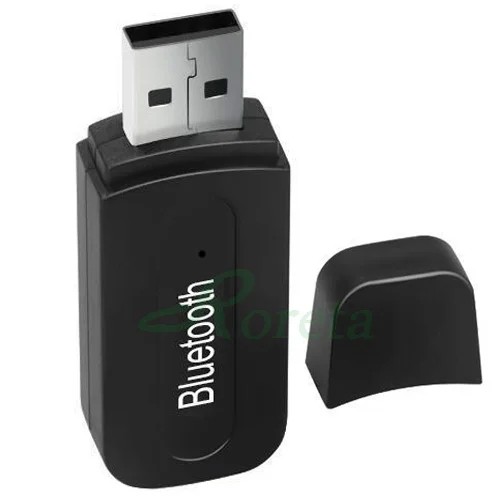 Roreta беспроводной Bluetooth приемник USB адаптер для автомобиля AUX мобильные телефоны Android IOS телефон 3,5 мм разъем стерео Музыка Аудио приемник - Цвет: Черный