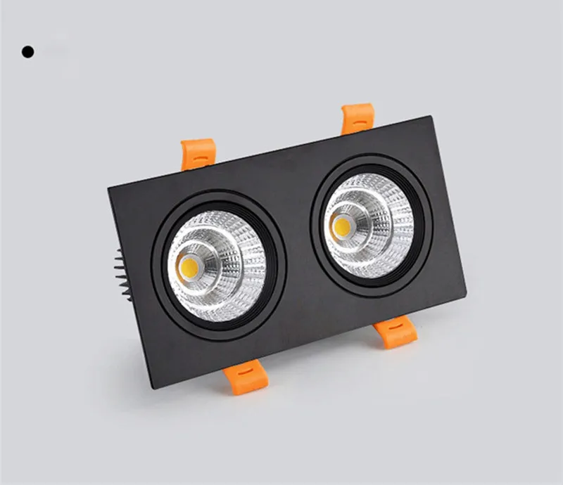 Dimmable high quality LED COB Spotlight Ceiling lamp AC85-265V 14W 18W 24W Aluminum recessed downlights square led panel light