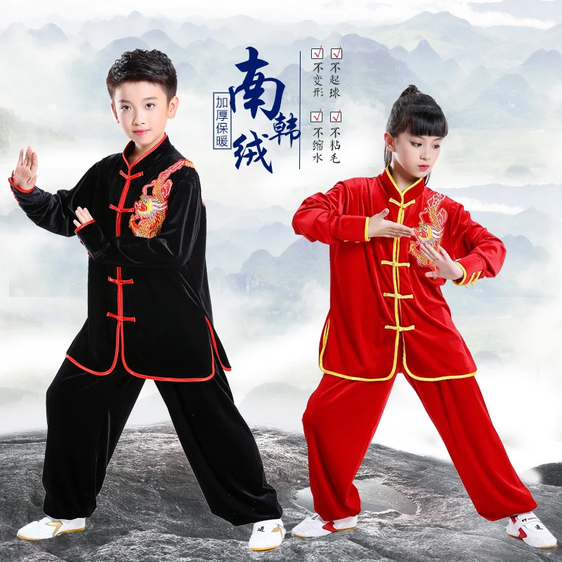 

Gymnastic Training Child Clothes Autumn Martial Arts Martial Arts Long-sleeve Suit Unisex long tai ji Kung Fu Game Table Costume