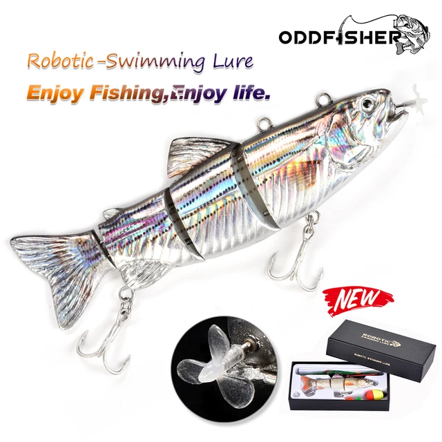 Robotic Swimming Lures Fishing Auto Electric Lure Bait Wobblers For  4-Segement Swimbait USB Rechargeable Flashing LED light - AliExpress