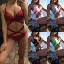 Sexy High Waist Women Bikini Set 2020 Solid Cross Bandage Halter Swimsuit New Swimwear Maillot De Bain Brazilian Biquini Sexy High Waist Women Bikini Set 2020 Solid Cross Bandage Halter Swimsuit New Swimwear Maillot De Bain Brazilian Biquini