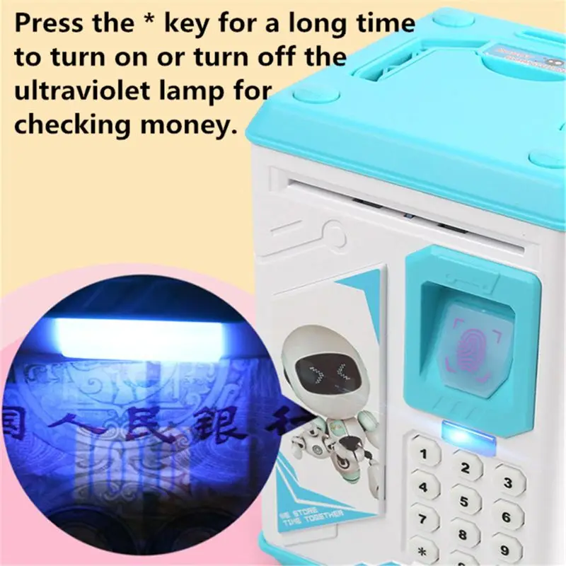 Mini ATM Electronic Coin Bank,Smart Electronic Piggy Bank, Safe with Password Mini ATM Bank,Mini Coin Bank Box f