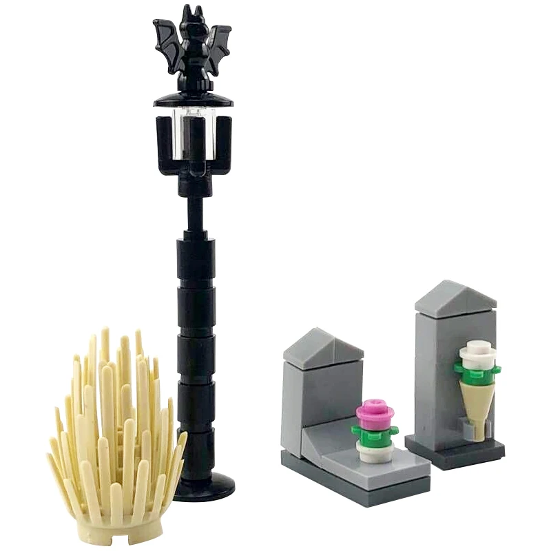 

Legoing Tombstone Building Blocks Model Bricks Creator Blakc Figures Dark Grey Particles Accessories Parts Toys Legoings Kit Set