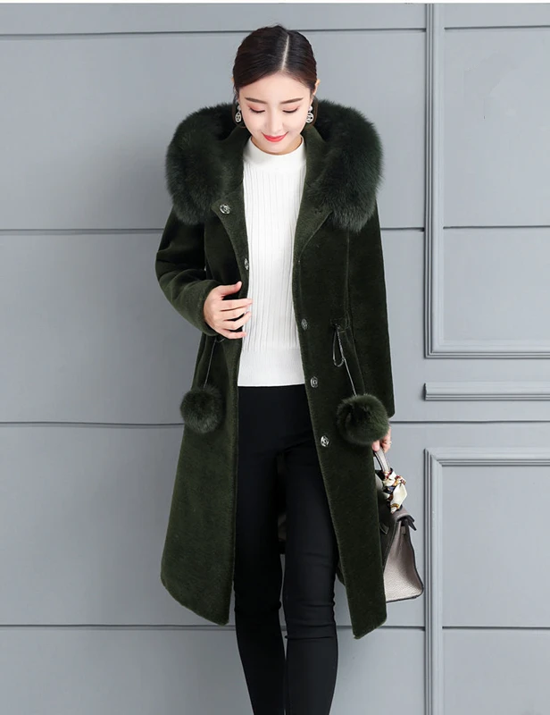 Winter Women High Quality Water mink velvet coat Long Faux fur coat Loose Thick Warm Jacket New Plus Size Women fur Overcoat 4XL