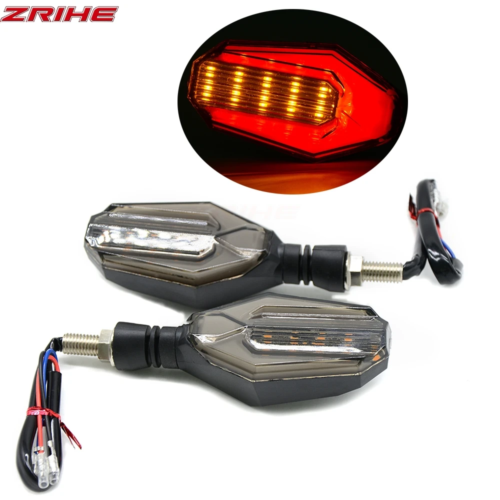 

Universal Motorcycle accessories LED Flexible Turn Signal Indicator Amber Light For KAWASAKI Ninja ZX14R 500 300 ZRX1200S EX500