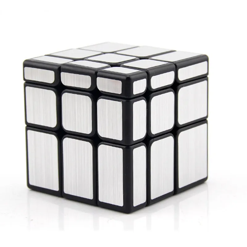 Moyu Yuhu зеркальный куб 3x3x3, волшебный Скорость кубические серебряные золотистые наклейки Профессиональный Скорость игра-головоломка кубики, игрушки для детей, зеркальный блок - Цвет: Silver