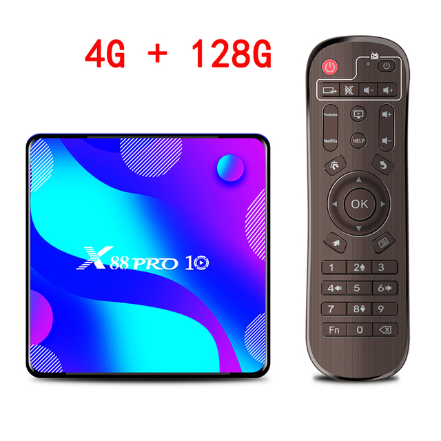 X88 PRO 10 Smart TV Box Android 11.0 4GB 64GB Rockchip RK3318 5G Wifi 4K Google Player Store Youtube Set Top Box