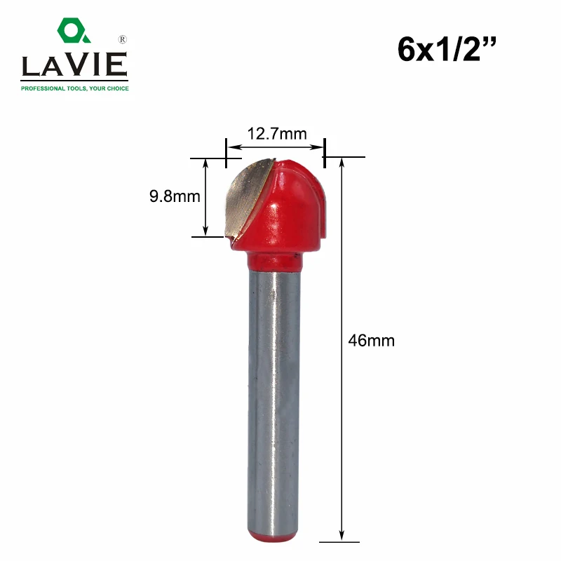LAVIE 1 шт. 6 мм хвостовик шаровой нос маршрутизатор бит круглый Фрезерный резак для дерева CNC радиус ядро коробка цельные твердосплавные инструменты MC06000