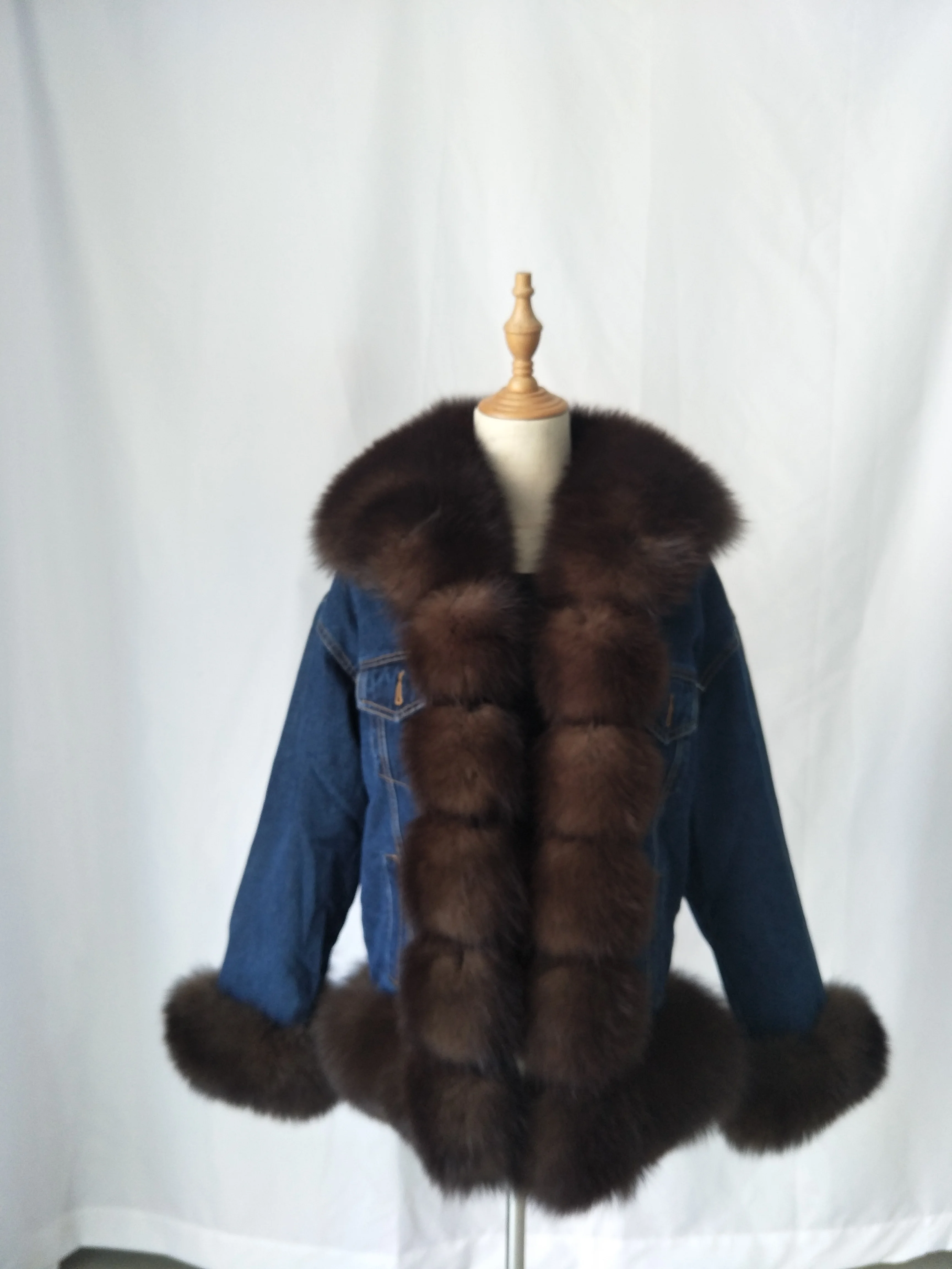 Ковбойская одежда из лисьего меха новинка 2019 теплая и удобная модная