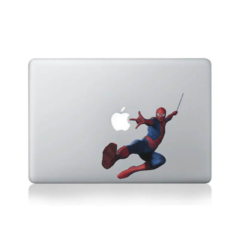 Macbook 13 inch decal sticker Spiderman holding Apple art for Apple Laptop